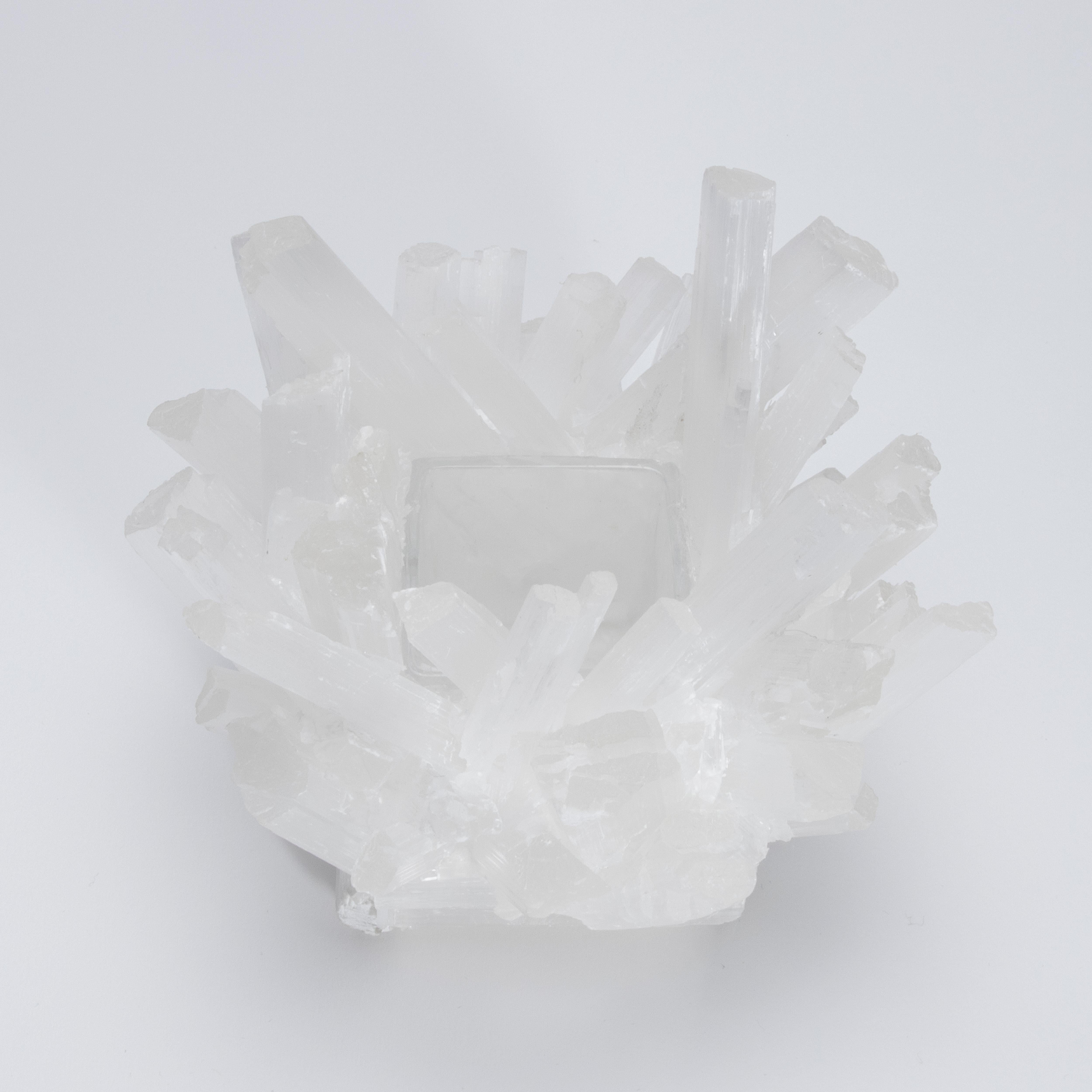 Cristallo di rocca Portavoci in selenite classica di Kathryn McCoy in vendita