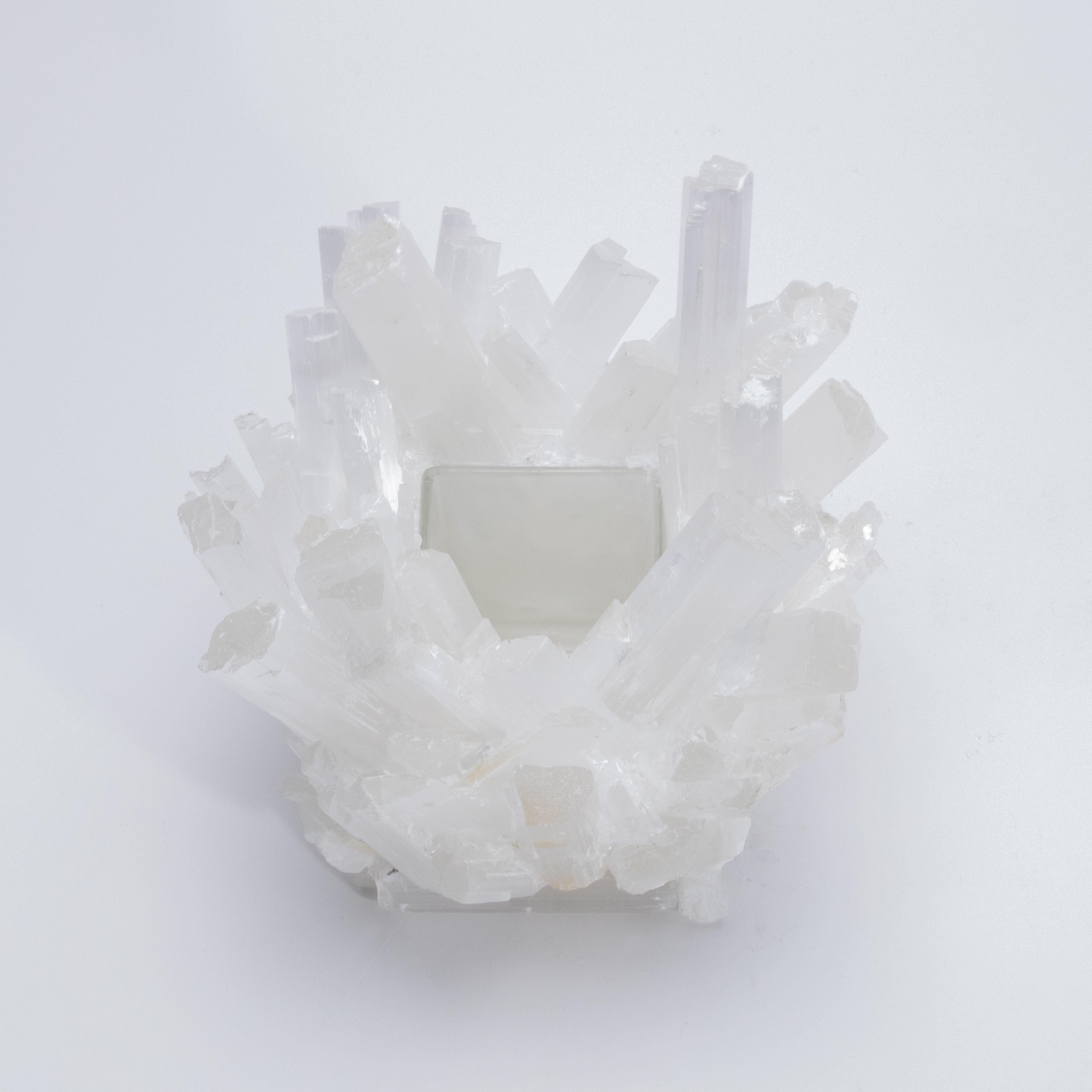 XXI secolo e contemporaneo Portavoci in selenite grande di Kathryn McCoy in vendita