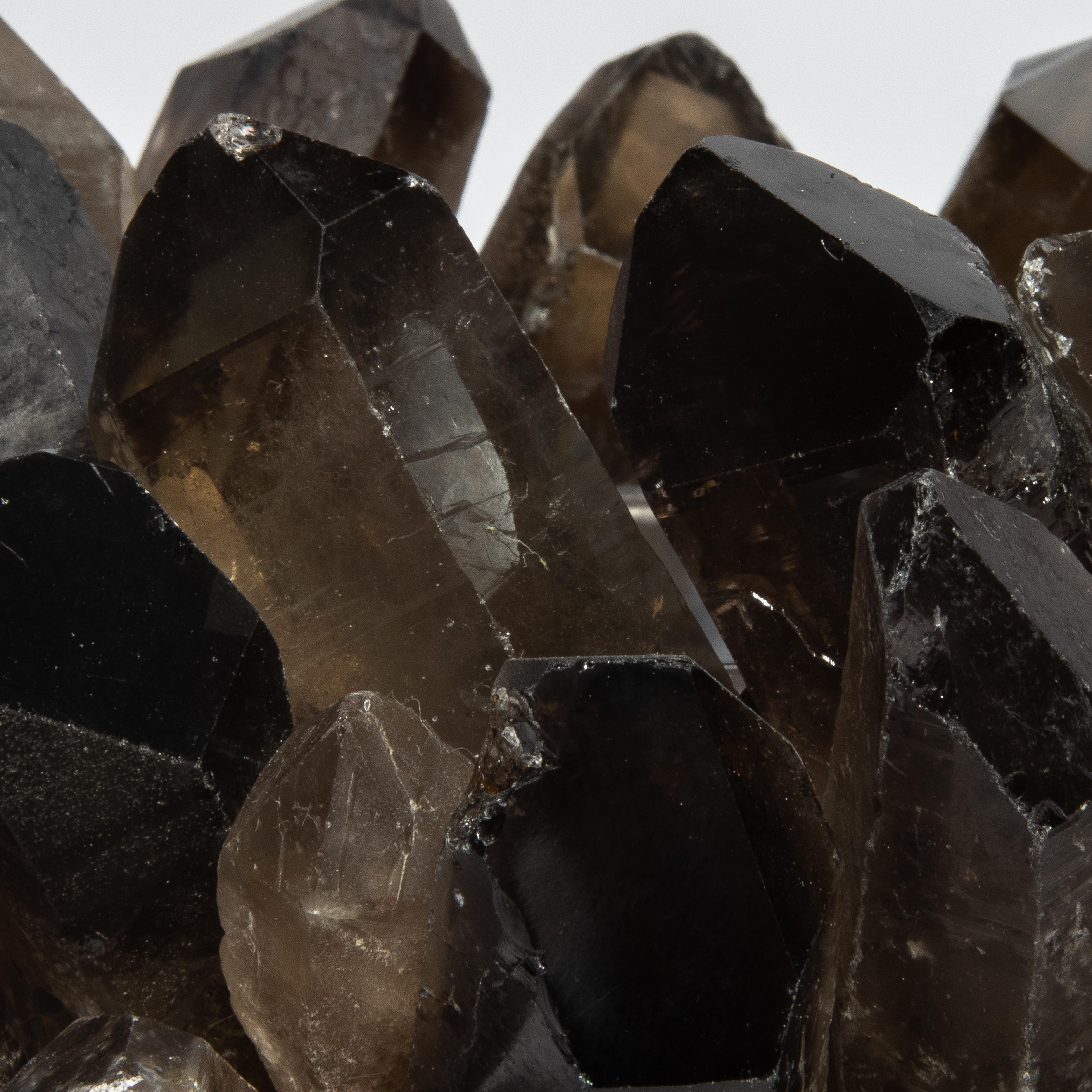 Contemporary Votive Holder in Smoky Quartz Large For Sale