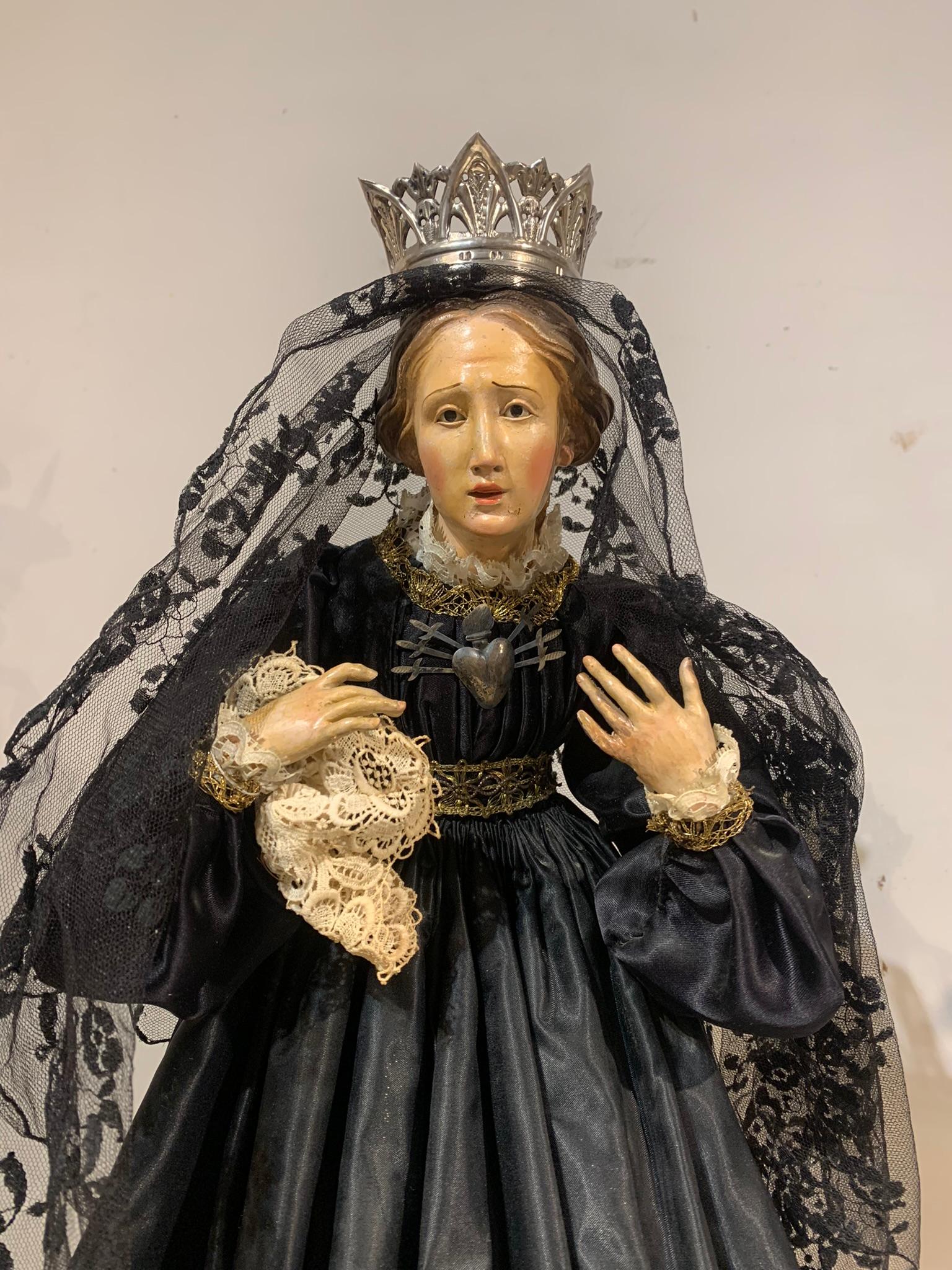 Vierge votive, fin du XVIIIe siècle Bon état - En vente à Firenze, FI