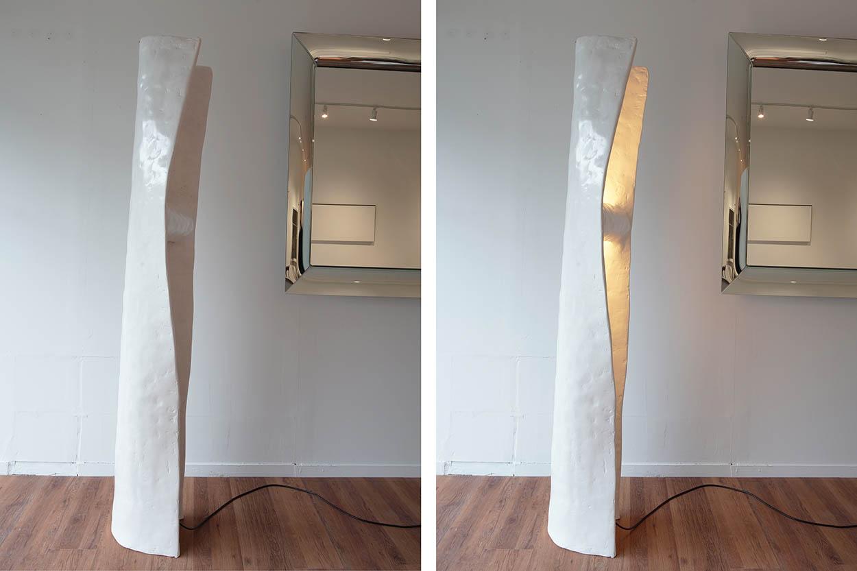 Metalwork Voukenas Petrides Splayed Tube Floor Lamp For Sale