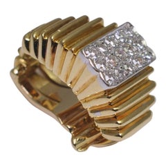 Vourakis 18 Carat Gold Diamond Clip-On Earrings