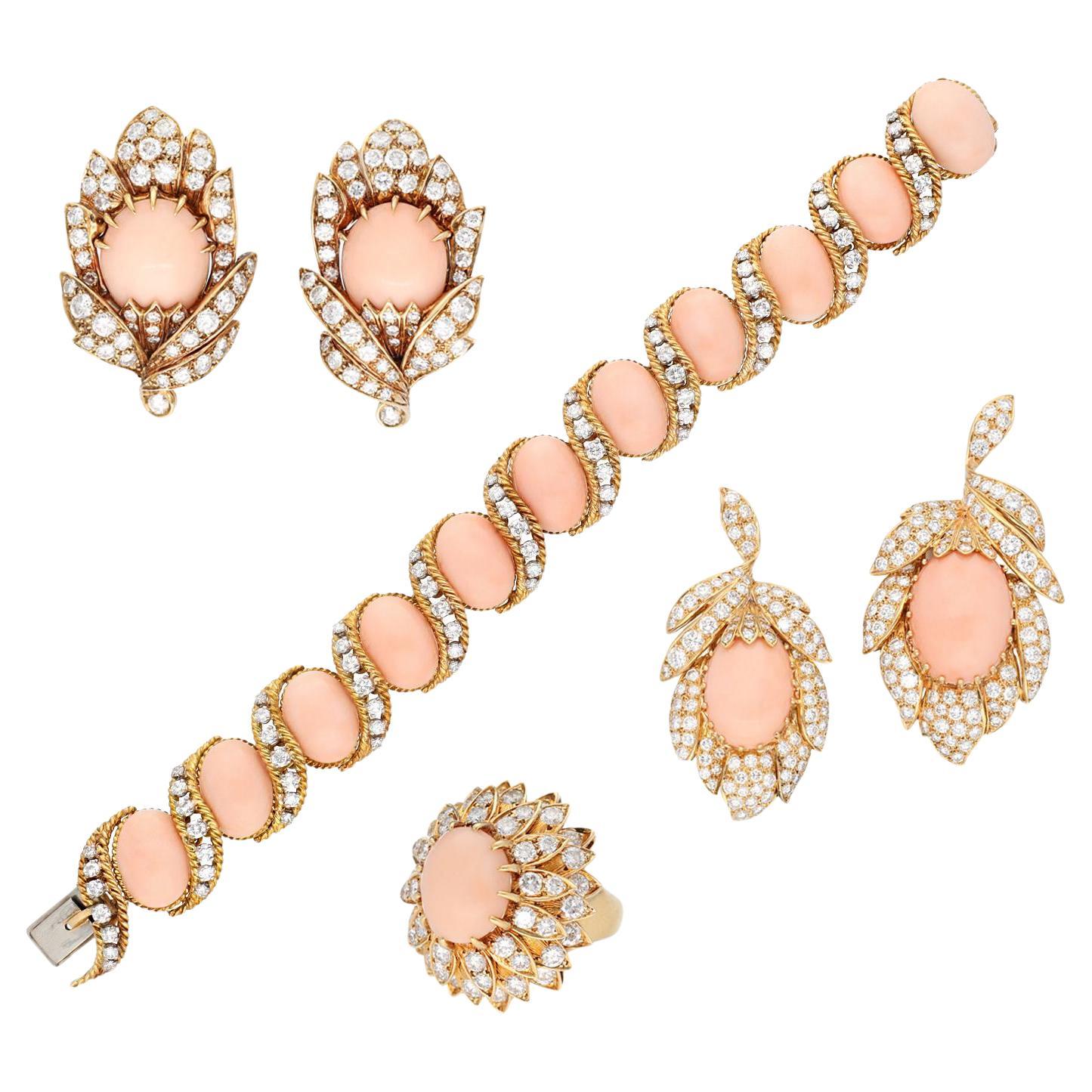 VOURAKIS Angle Skin Coral Parure