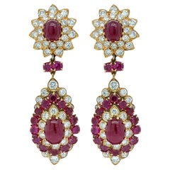 VOURAKIS Burma Ruby Diamond Pendant Earrings