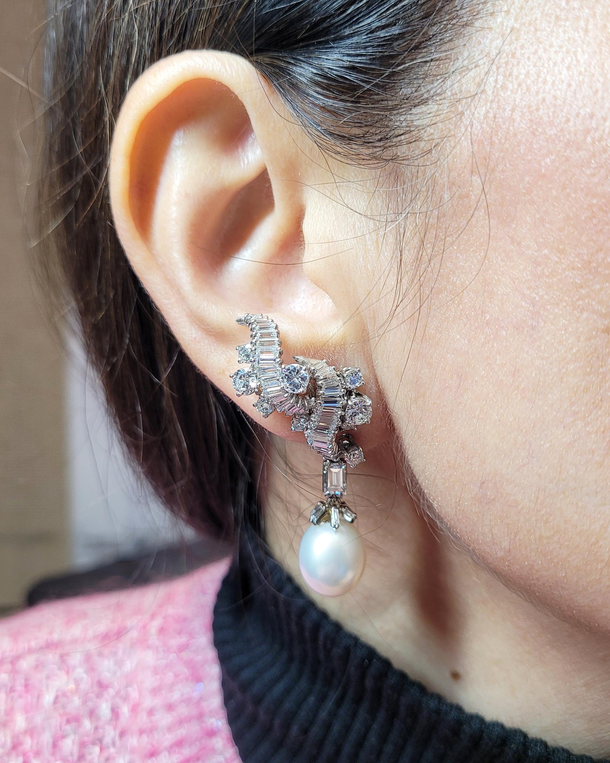 double pearl hinged earrings tiffany