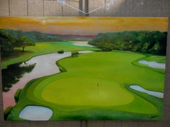 Golf, Painting, Oil on Canvas