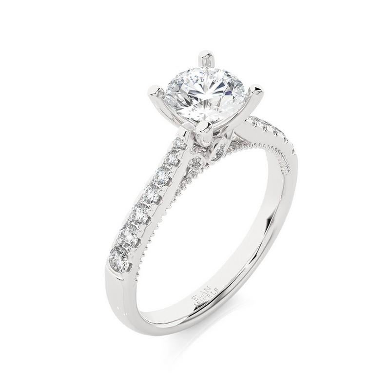 Diamond Total Carat Weight: This stunning Vow Collection ring features a total carat weight of 0.37 carats, showcasing the brilliance of 26 carefully selected diamonds. The design incorporates t.c. micro setting, creating a sophisticated and