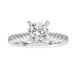 Vow Collection Ring: 0.37 Carat Diamond Semi-Mounting Ring in 14K White Gold