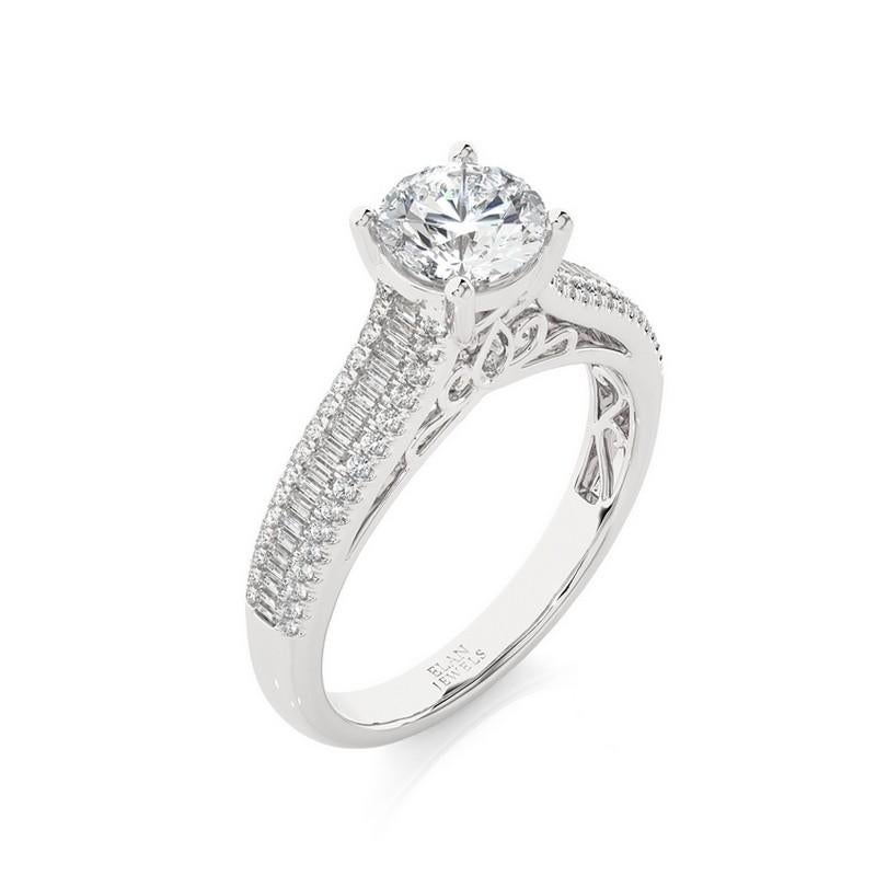 Diamond Total Carat Weight: Experience the epitome of elegance with the Vow Collection Ring, boasting a total carat weight of 0.39 carats. This exceptional semi-mounting ring invites you to personalize it with your chosen center stone, creating a