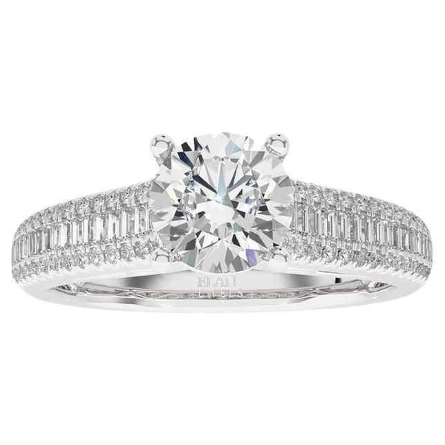 Vow Collection Ring: 0.39 Carat Diamonds in 14K White Gold - Semi Mounting For Sale