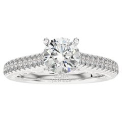 Vow Collection Ring: 0.49 Carat Diamonds in 14K White Gold - Semi Mounting