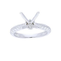 Vow Collection Ring: 0.59 Carat Diamonds in 14K White Gold - Semi Mounting