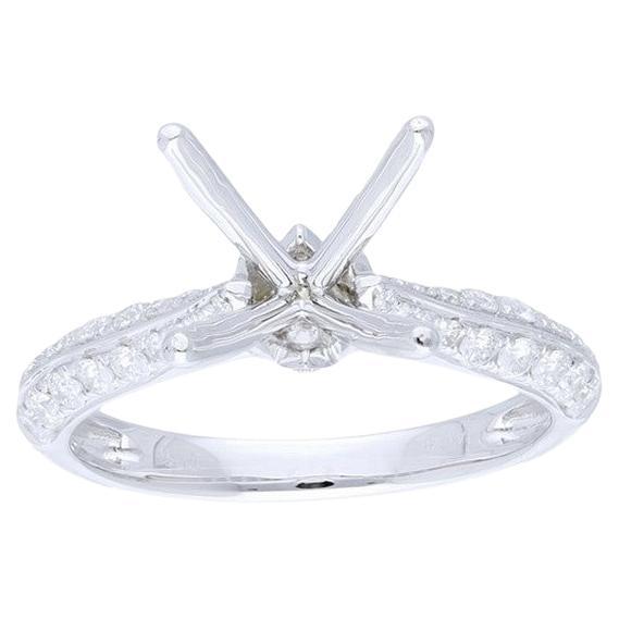 Vow Collection Ring: 0.59 Carat Diamonds in 14K White Gold - Semi Mounting