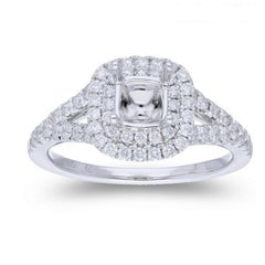 Vow Collection Ring: 0.6 Carat Diamonds in 14K White Gold - Semi Mounting