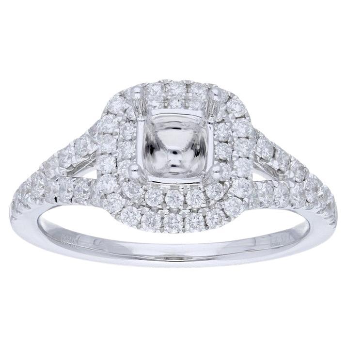 Vow Collection Ring: 0.6 Carat Diamonds in 14K White Gold - Semi Mounting