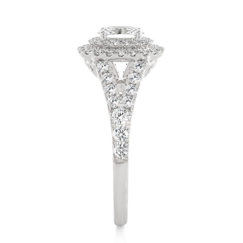 Modern Vow Collection Ring: 0.7 Carat Diamonds in 14K White Gold - Semi Mounting For Sale