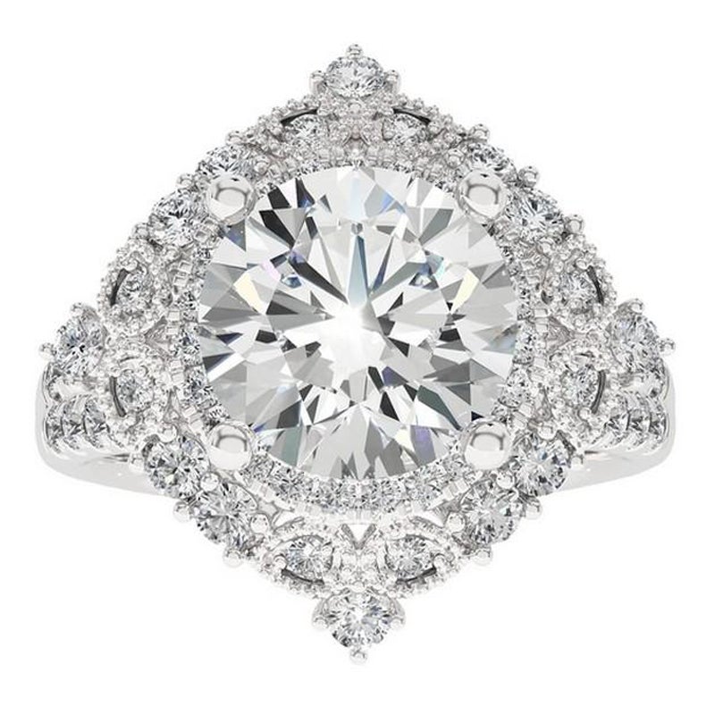 Vow Collection Ring: 1 Karat Diamantring mit Halbfassung in 14K Weißgold