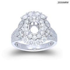 Vow Collection Ring: 1.2 Carat Diamond Semi-Mounting Ring in 14K White Gold