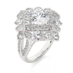 Vow Collection Ring: 2 Carat Diamond Semi-Mounting Ring in 14K White Gold