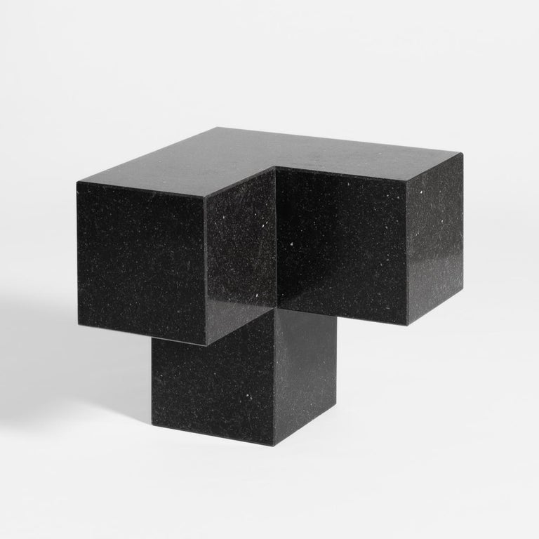 Voxel L - 21st century modern quartz stone coffee and side table in limestone

In computer graphics, a voxel represents a value in a regular grid of a three-dimensional space. From the particular to the whole, we start from a unit that multiplies