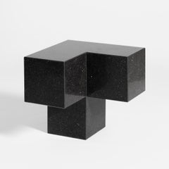 21st Century Modern Stone Composite Coffee/Side Table in Limestone (medium size)