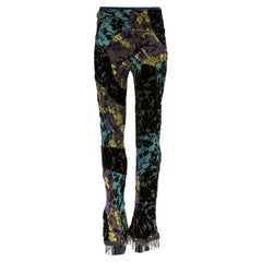 Retro Voyage Devoré Panneled Trousers