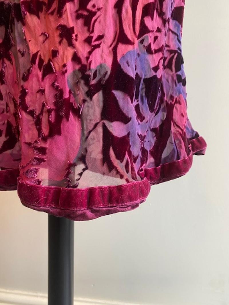 Voyage Invest In The Original Devore Silk Mix Dress In Good Condition For Sale In Glasgow, GB