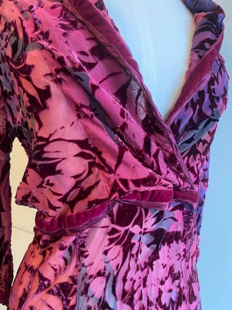 Voyage Invest In The Original Devore Silk Mix Dress For Sale 1