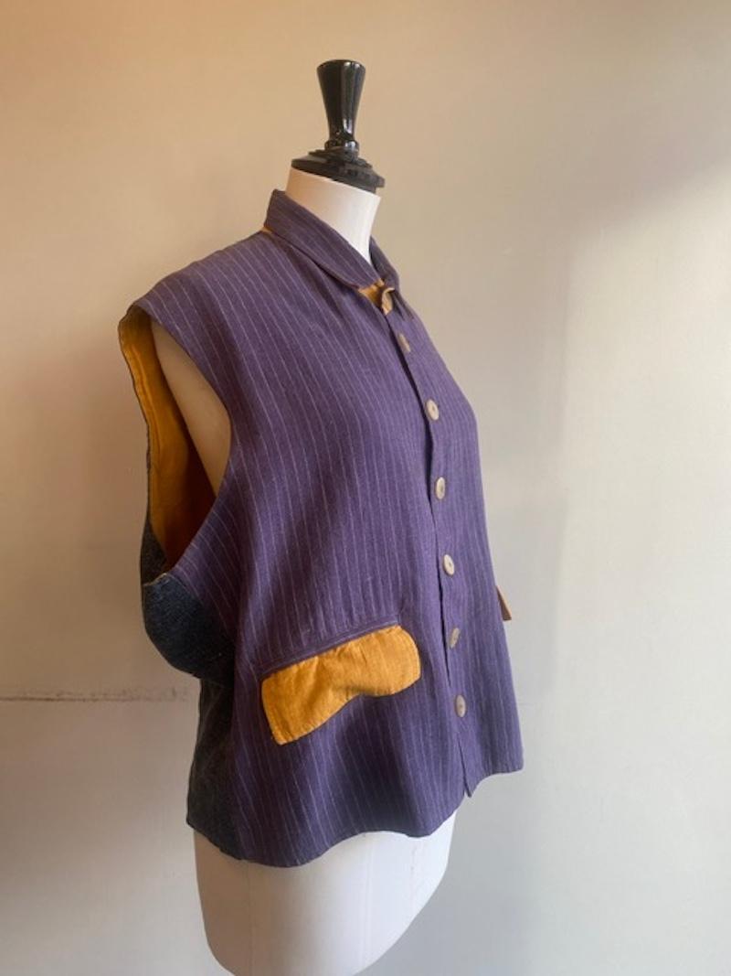 Black Voyage Invest In The Original Linen Waistcoat For Sale