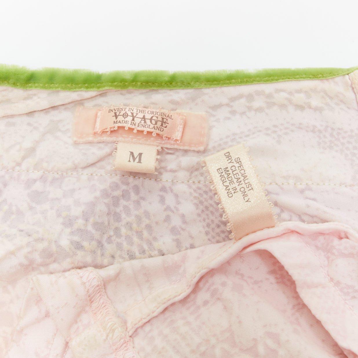 Voyage London INVESTIRE NELL'ORIGINALE LONDRA giacca in velluto verde e pizzo rosa con perline M. in vendita 4
