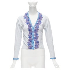 VOYAGE INVEST IN THE ORIGINAL LONDON purple embellishment cotton cardigan L