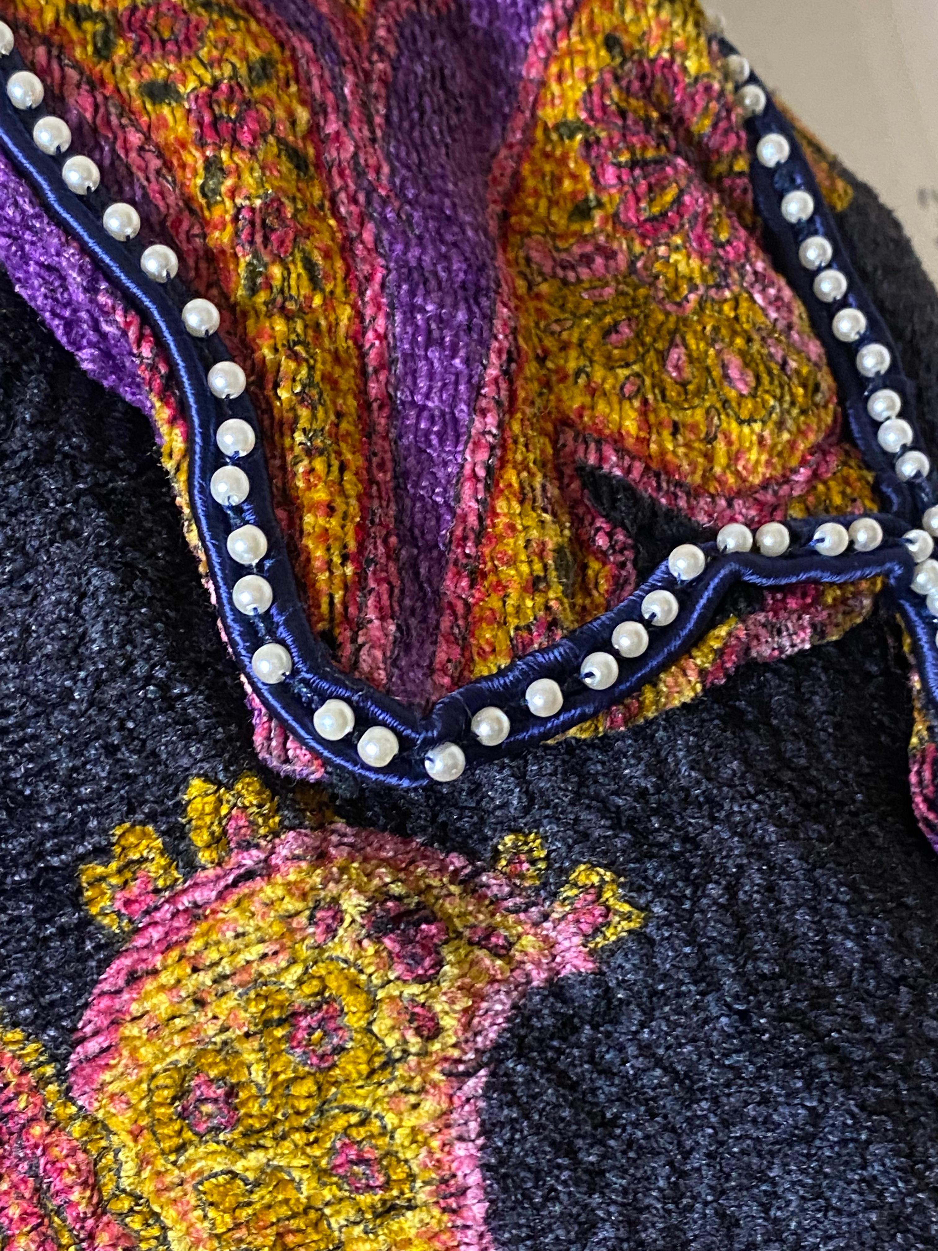 Women's Voyage Invest In The Original Paisley Pattern and Pearl Jacket For Sale