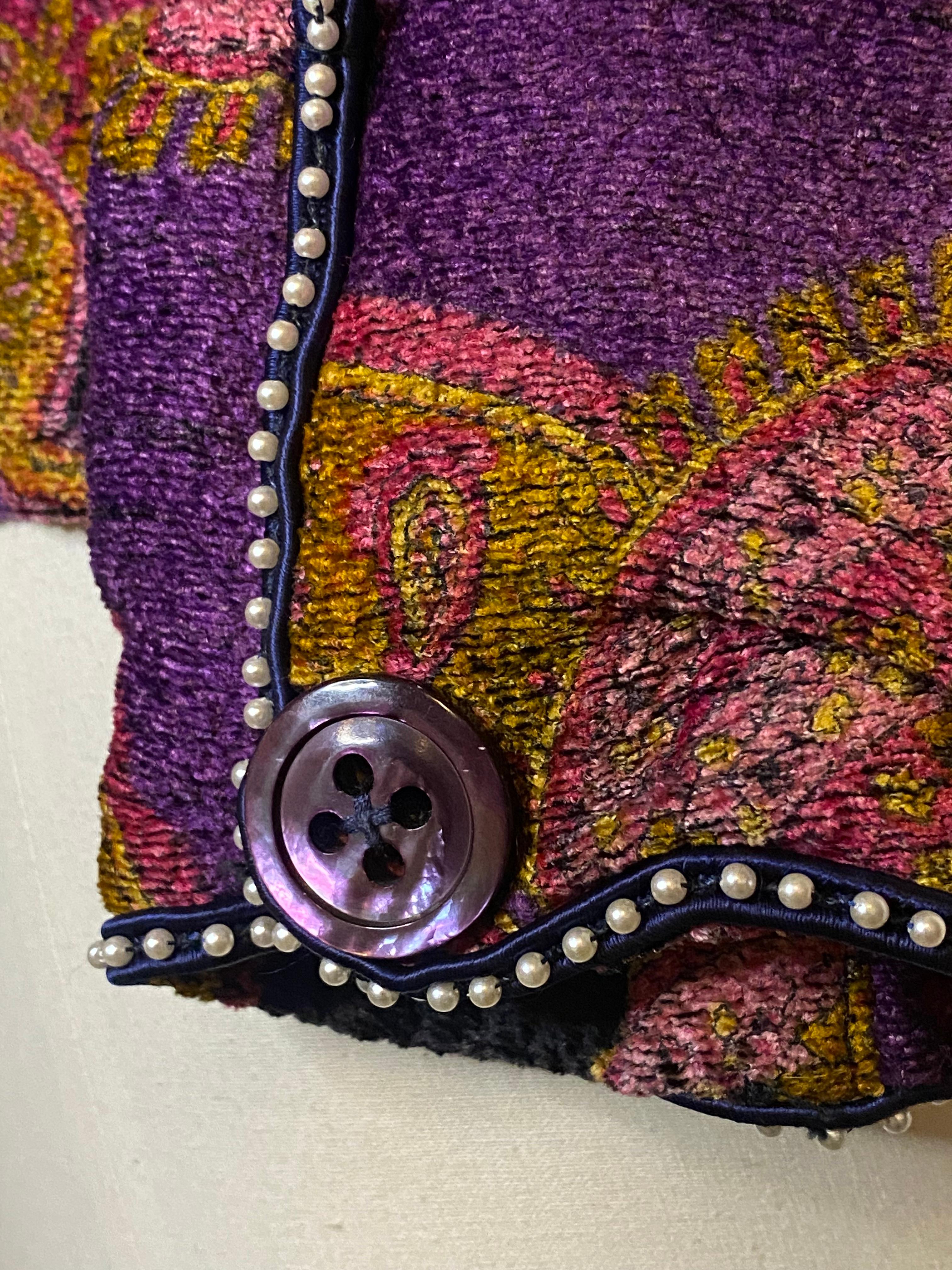 Voyage Invest In The Original Paisley Pattern and Pearl Jacket For Sale 1