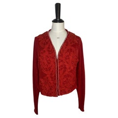 Voyage Invest In The Original Red Applique Cardigan
