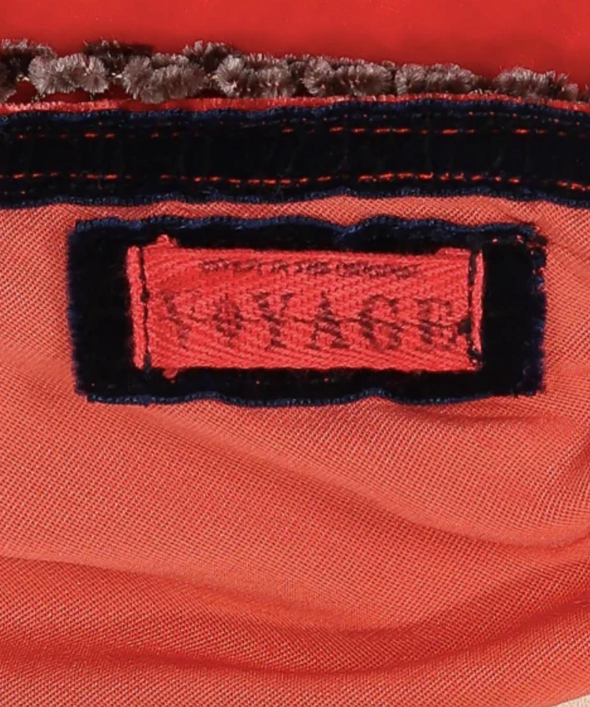 Women's Voyage Orange Velvet Halter Dress For Sale