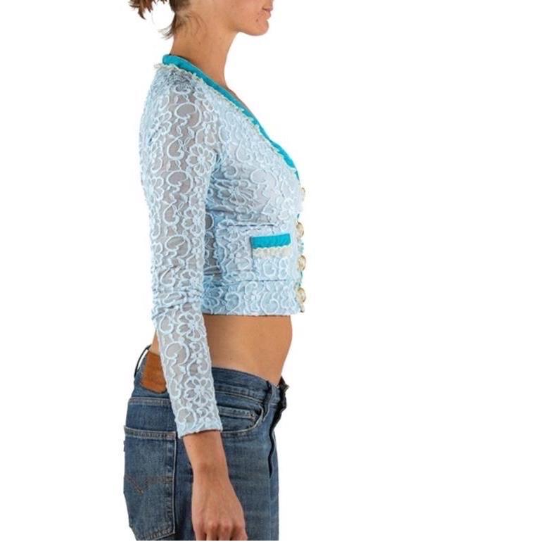 Voyage Passion Light Blue Sweater In Excellent Condition In New York, NY