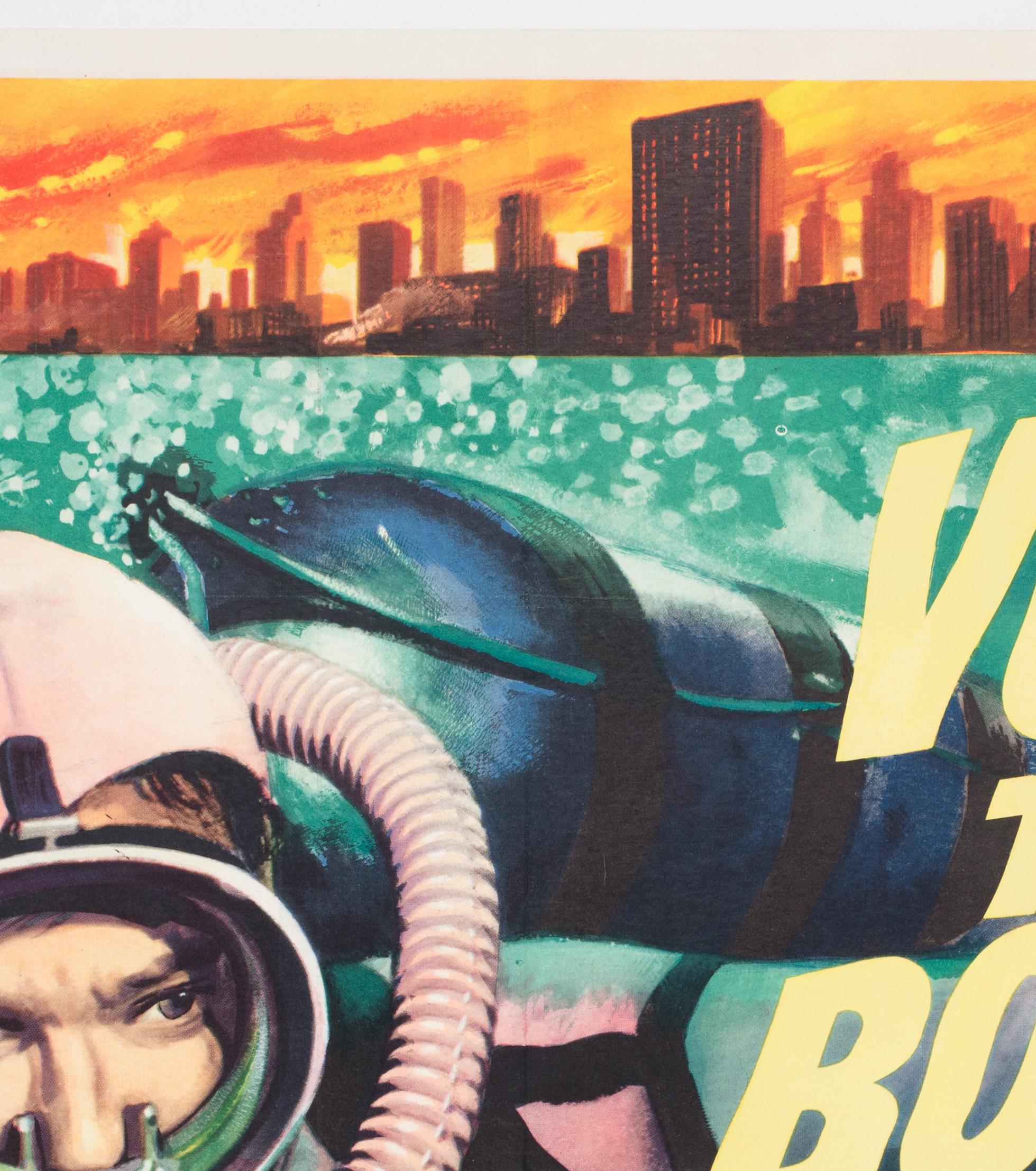 Voyage to the Bottom of the Sea 1961 UK Quad Film Poster, Tom Chantrell In condizioni buone in vendita a Bath, Somerset