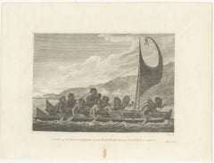 Voyage to the Pacific: Hawaiian War Canoe in Action, circa 1790