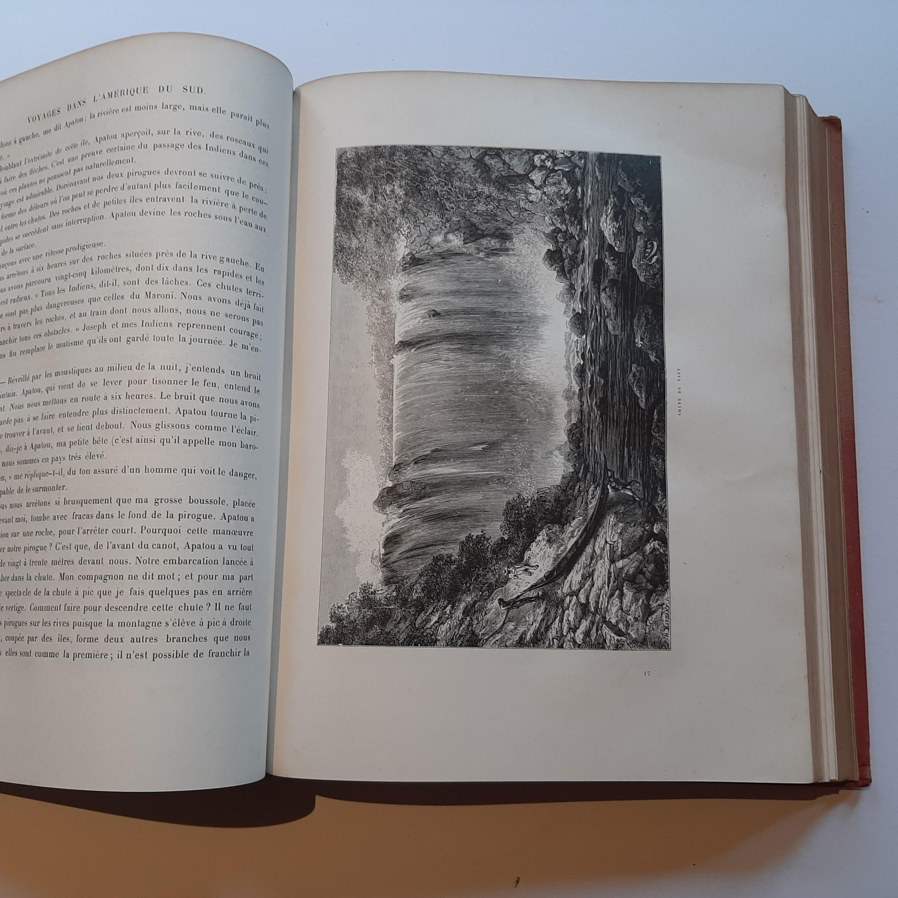 Voyages dans l'Amérique du Sud by J. Crevaux '1883' In Fair Condition For Sale In Langweer, NL