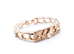 V.P Gardino 14 Karat Yellow Gold Dog ID Link Bracelet