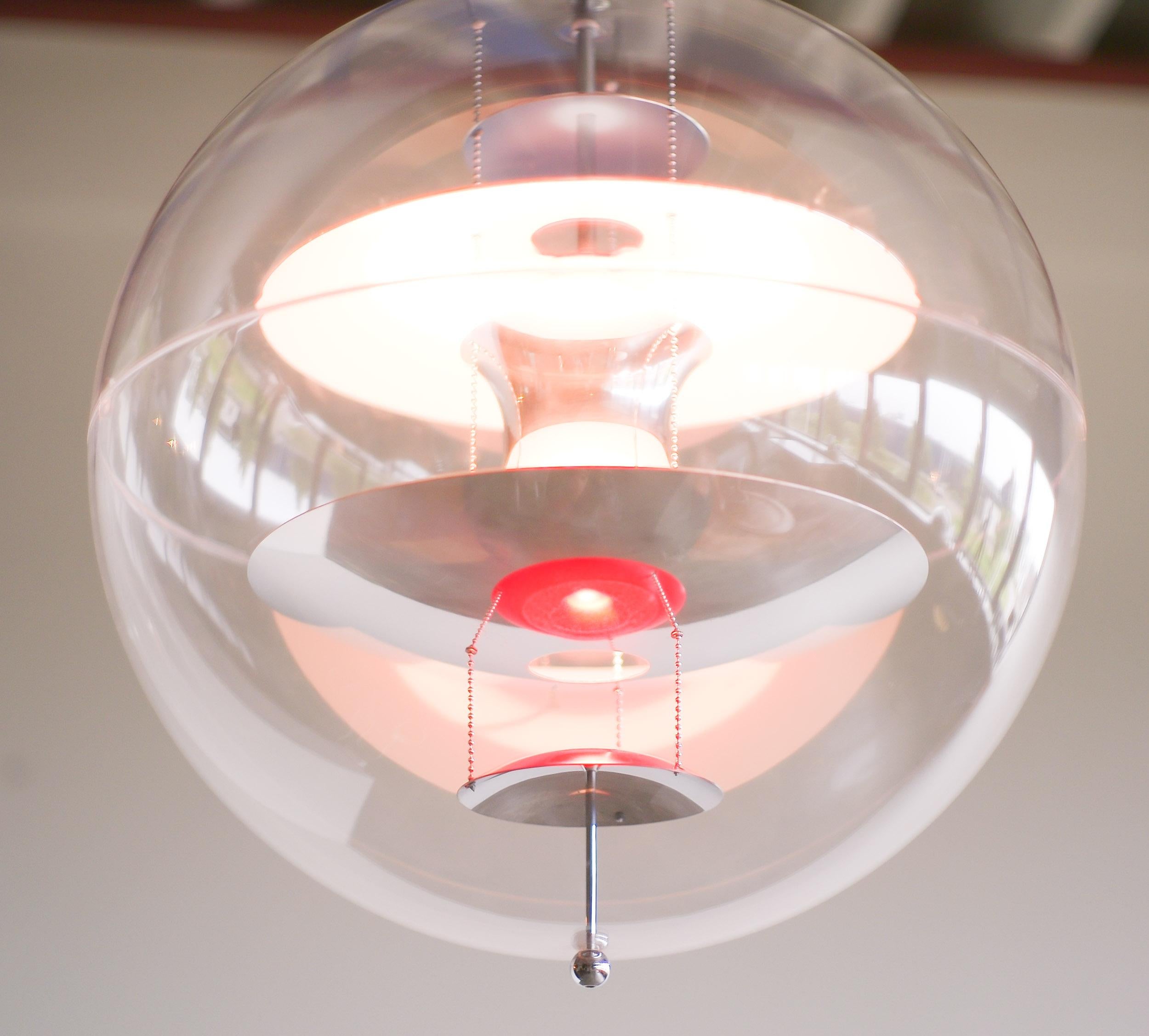 Scandinavian Modern VP Globe Large Pendant Light by Verner Panton