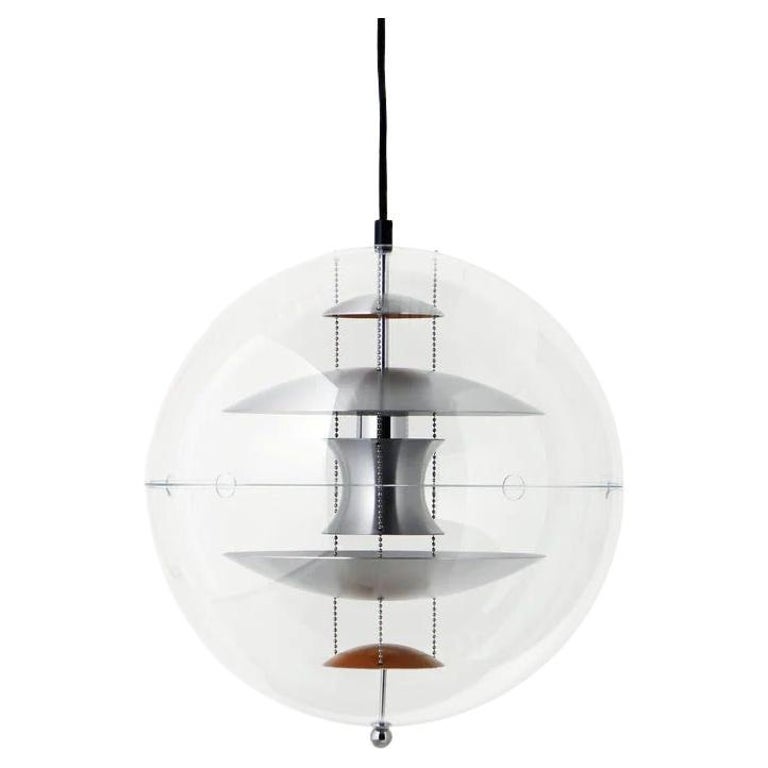 Vp Globe Pendant Lamp, Brushed Aluminum by Verner Panton For Sale at 1stDibs