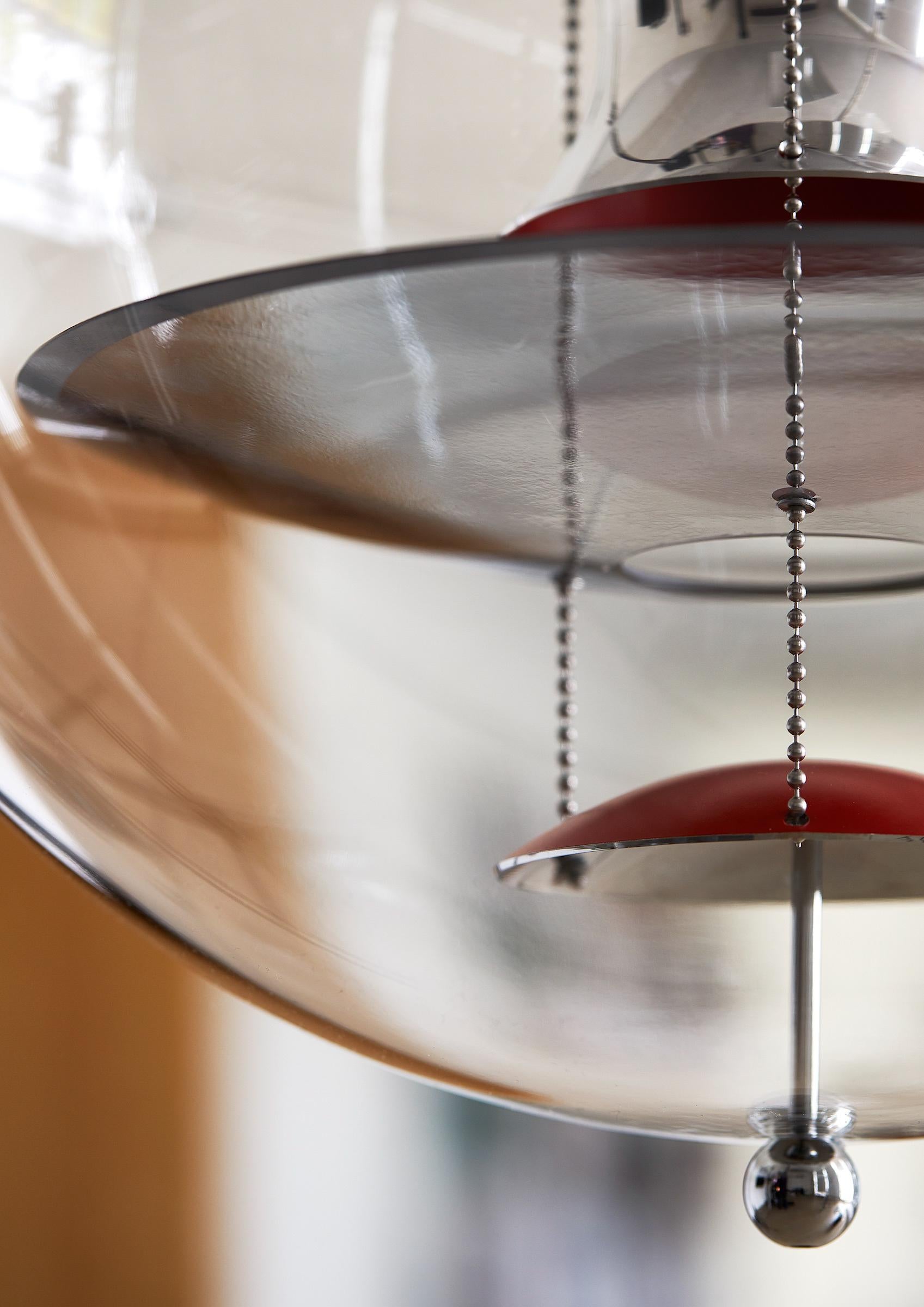 Danish VP Globe Tinted Glass Pendant Light by Verner Panton For Sale