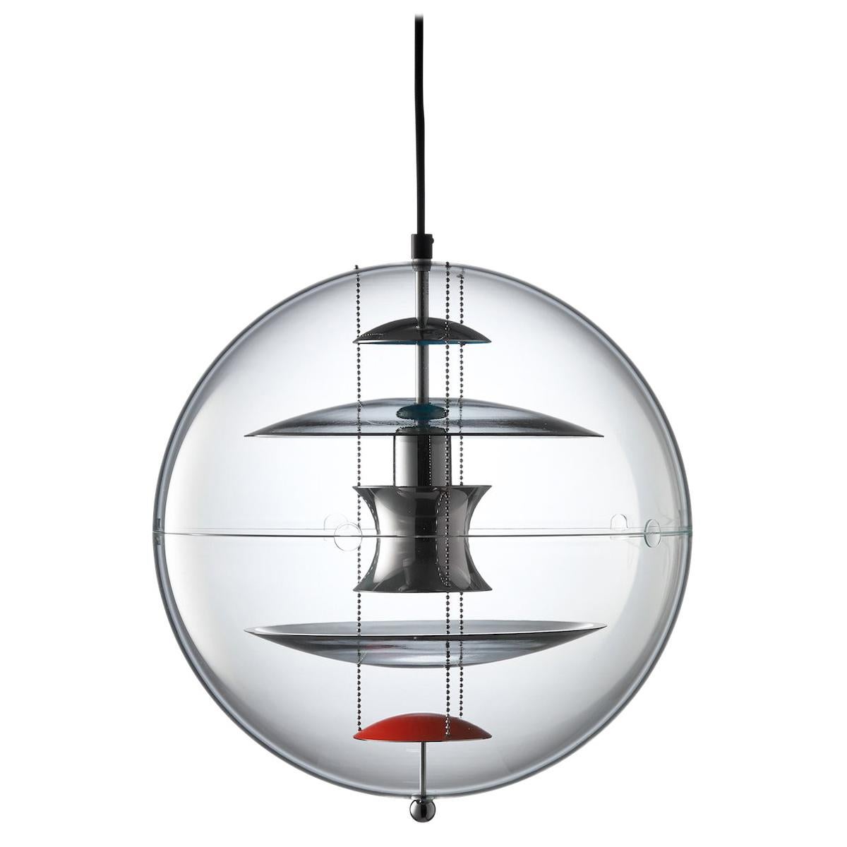 VP Globe Tinted Glass Pendant Light by Verner Panton