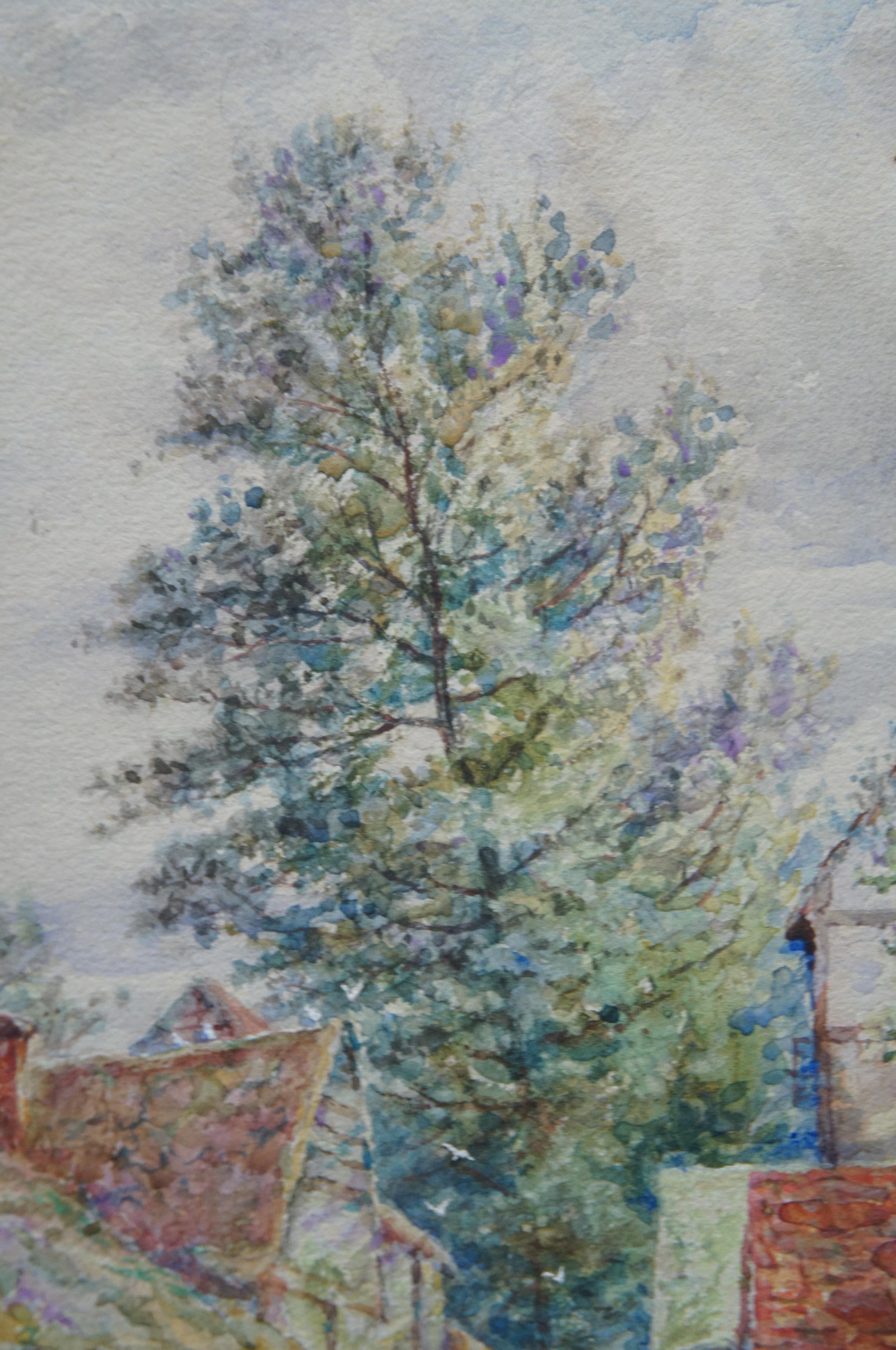 V.P. Richards Impressionist Watercolor Mapledurham Mill Oxfordshire For Sale 5