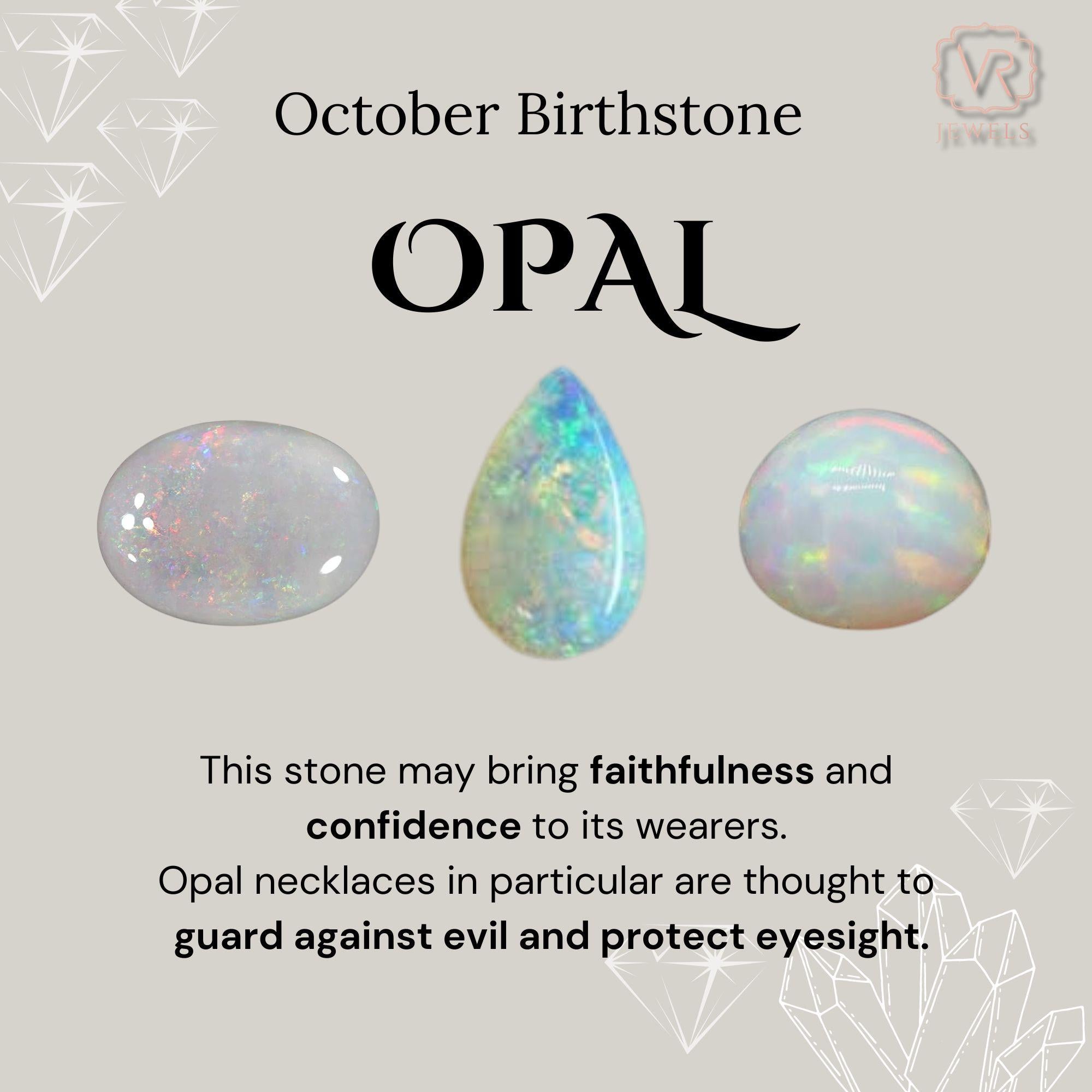 VR Jewels Boucles d'oreilles en or jaune 18 carats avec cabochon d'opale naturelle pour femmes en vente 5