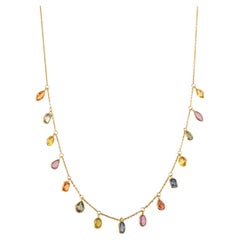 Multi-gemstone Drop Necklaces