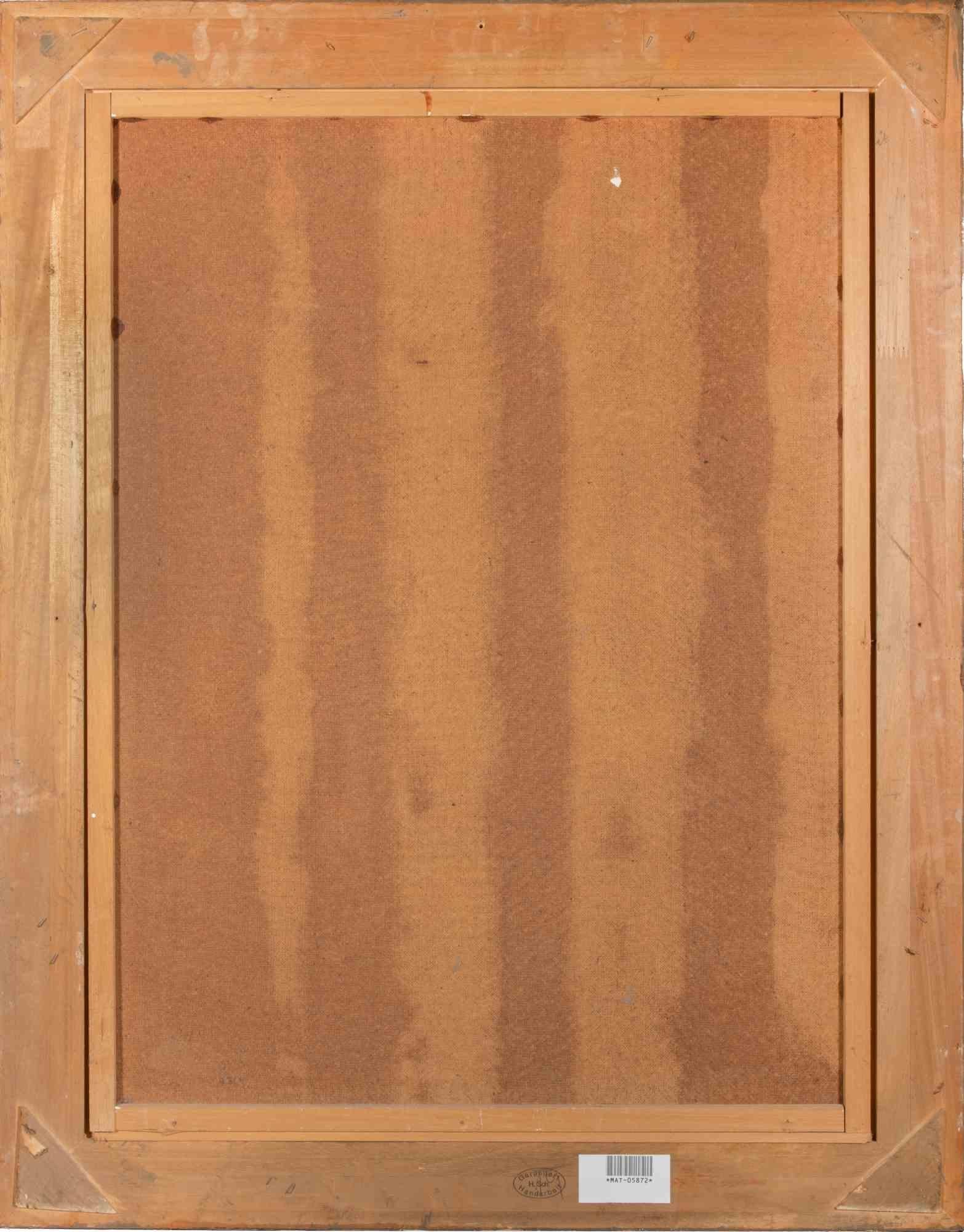 Sonnenblumen – Öl auf Leinwand von Vrbova Miloslav Prof. Zinkovy – Mitte des 20. Jahrhunderts (Moderne), Painting, von Vrbova Miloslava Prof. Zinkovy
