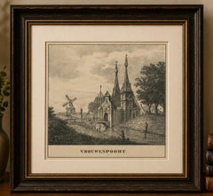 Vrouwenpoort, Leeuwarden – Historic Frisian City Gate View, c.1790