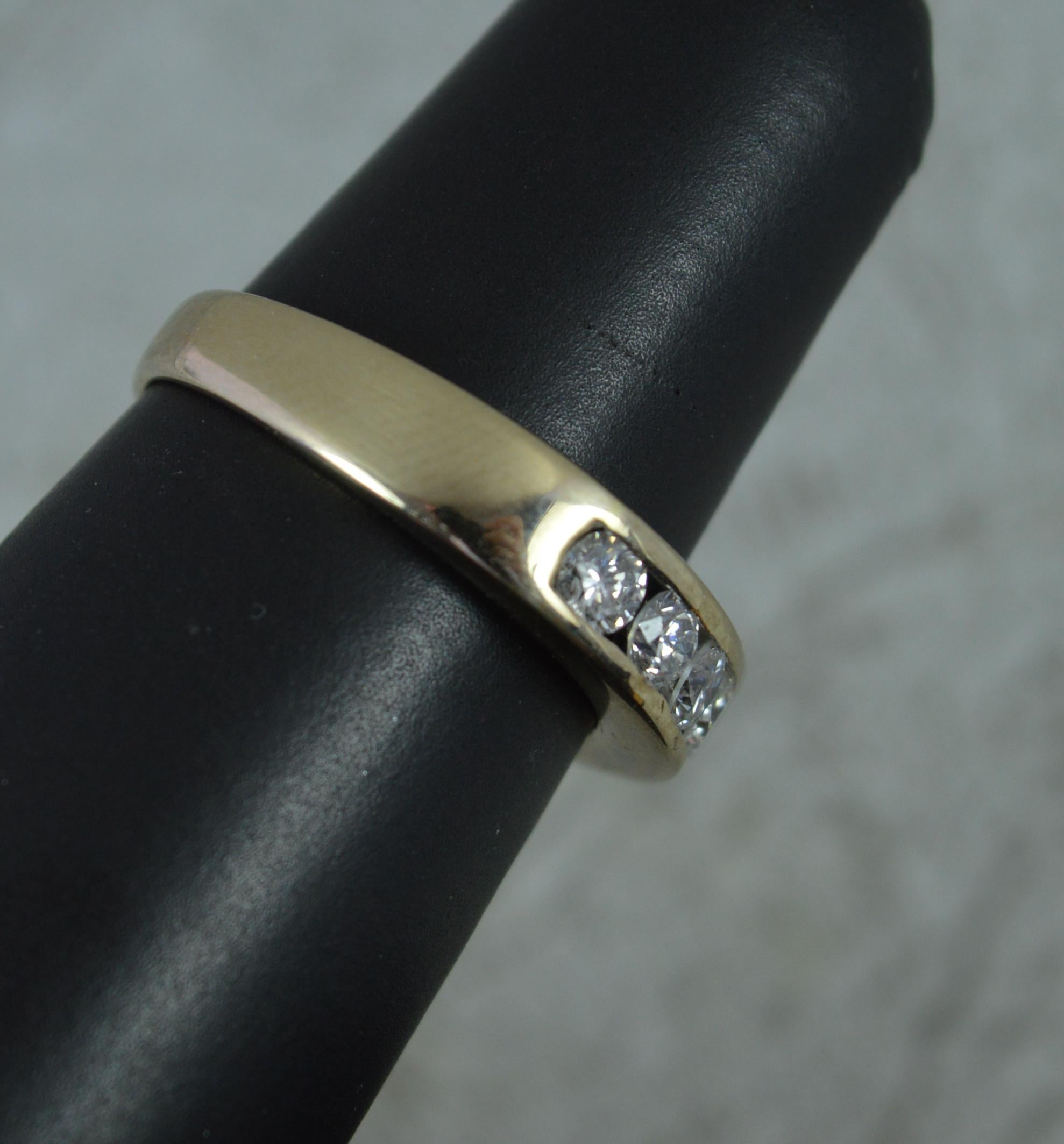 Vs 0.6ct Diamond and 18ct Gold Half Eternity Stack Ring 6